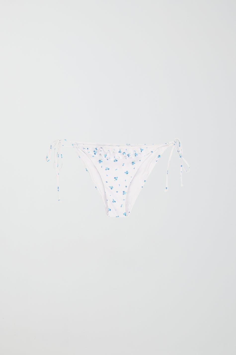 Frill tie bikini brief - Soft flower aop