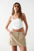 denim skirt - Beige