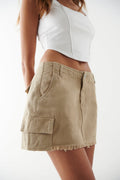 denim skirt - Beige