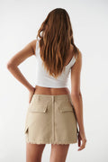 denim skirt - Beige