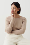 Basic long sleeve top - Blanc cassé