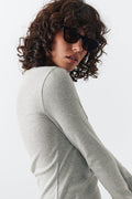 Basic long sleeve top - Oxford tan