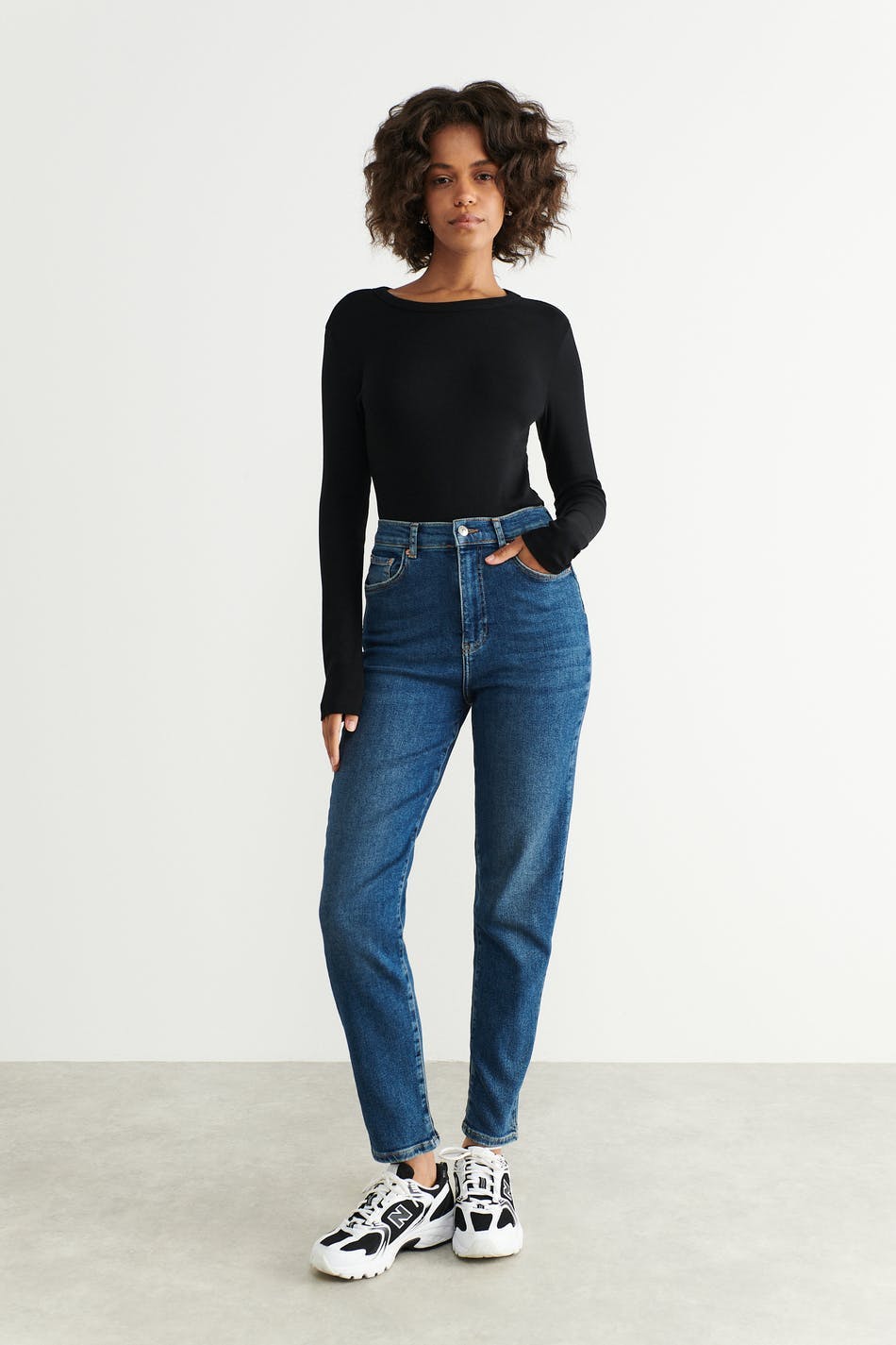 Basic long sleeve top - Noir