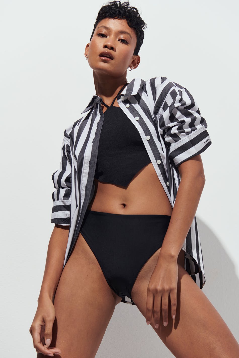 Semi highwaist bikini brief - Noir