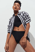 Semi highwaist bikini brief - Noir