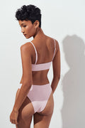 Rib bikini brief - Chalk pink