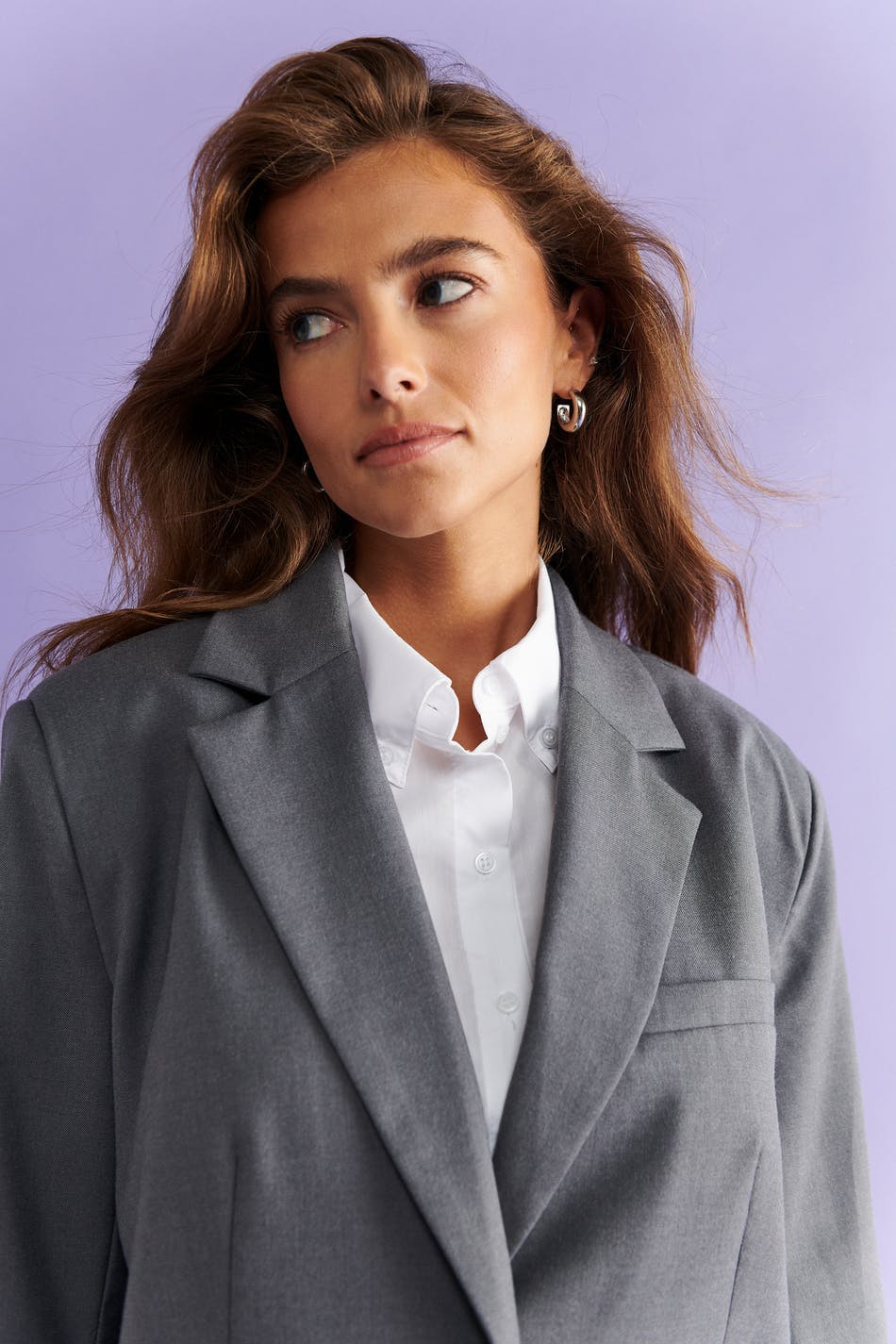 blazer - Grey melange
