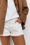 Low denim shorts - Bleu clair