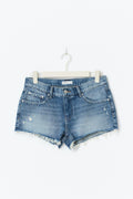 Low denim shorts - Bleu clair