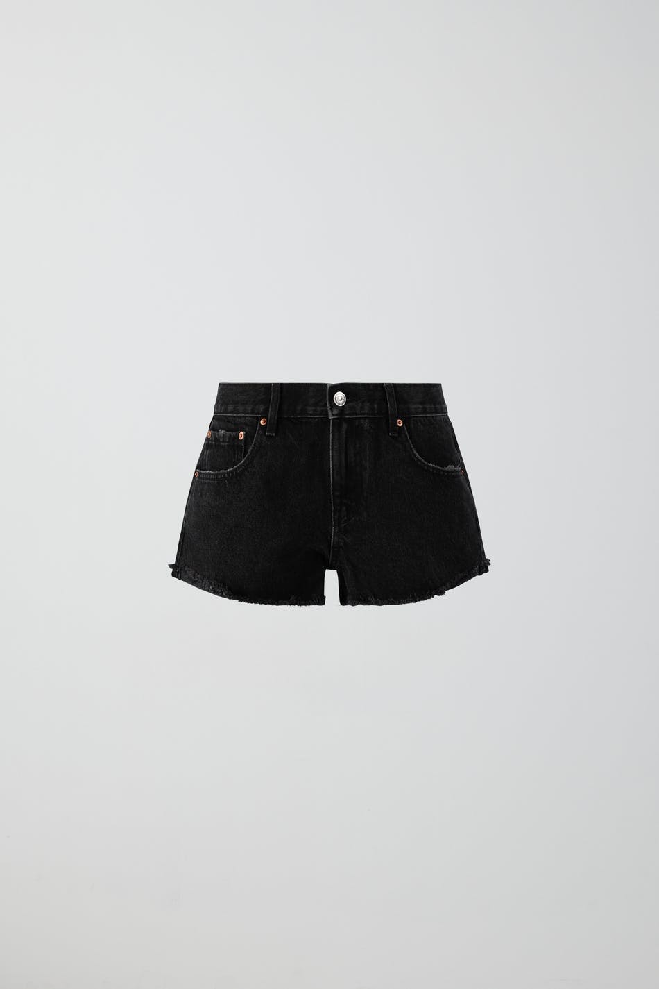 Low denim shorts - Offblack
