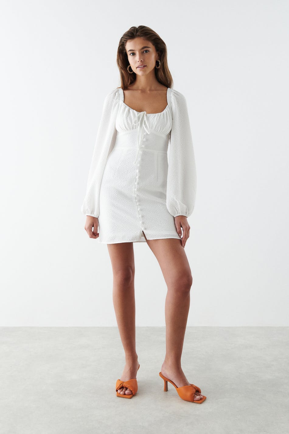 mini dress - Blanc cassé