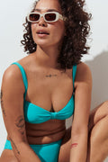 Tie knot bikini top - Bleu
