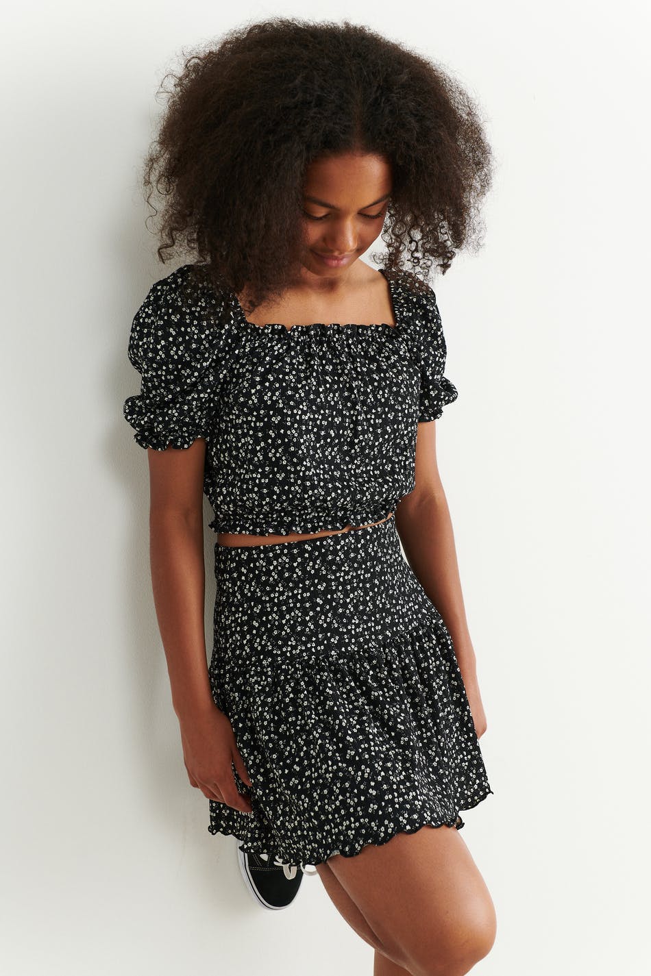 sleeve top - White/black