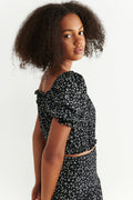 sleeve top - White/black