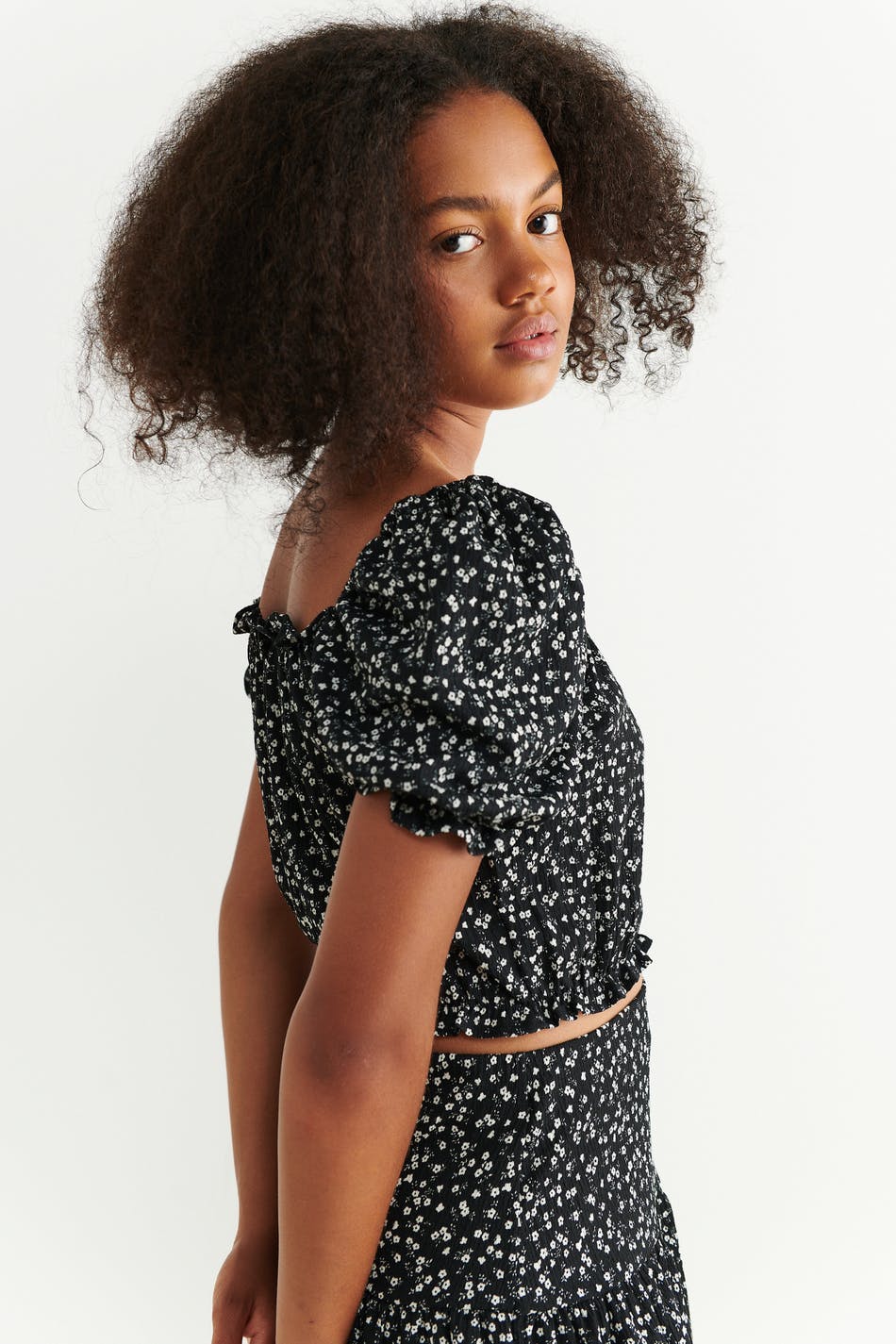 sleeve top - White/black
