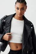 Amalia biker jacket - Noir