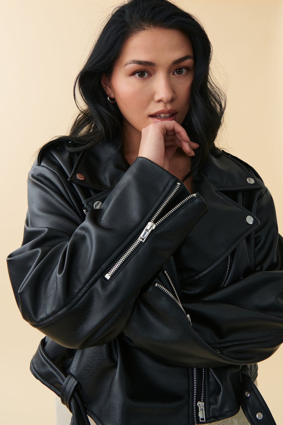 Amalia biker jacket - Noir