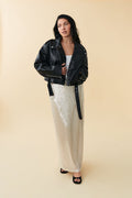 Amalia biker jacket - Noir