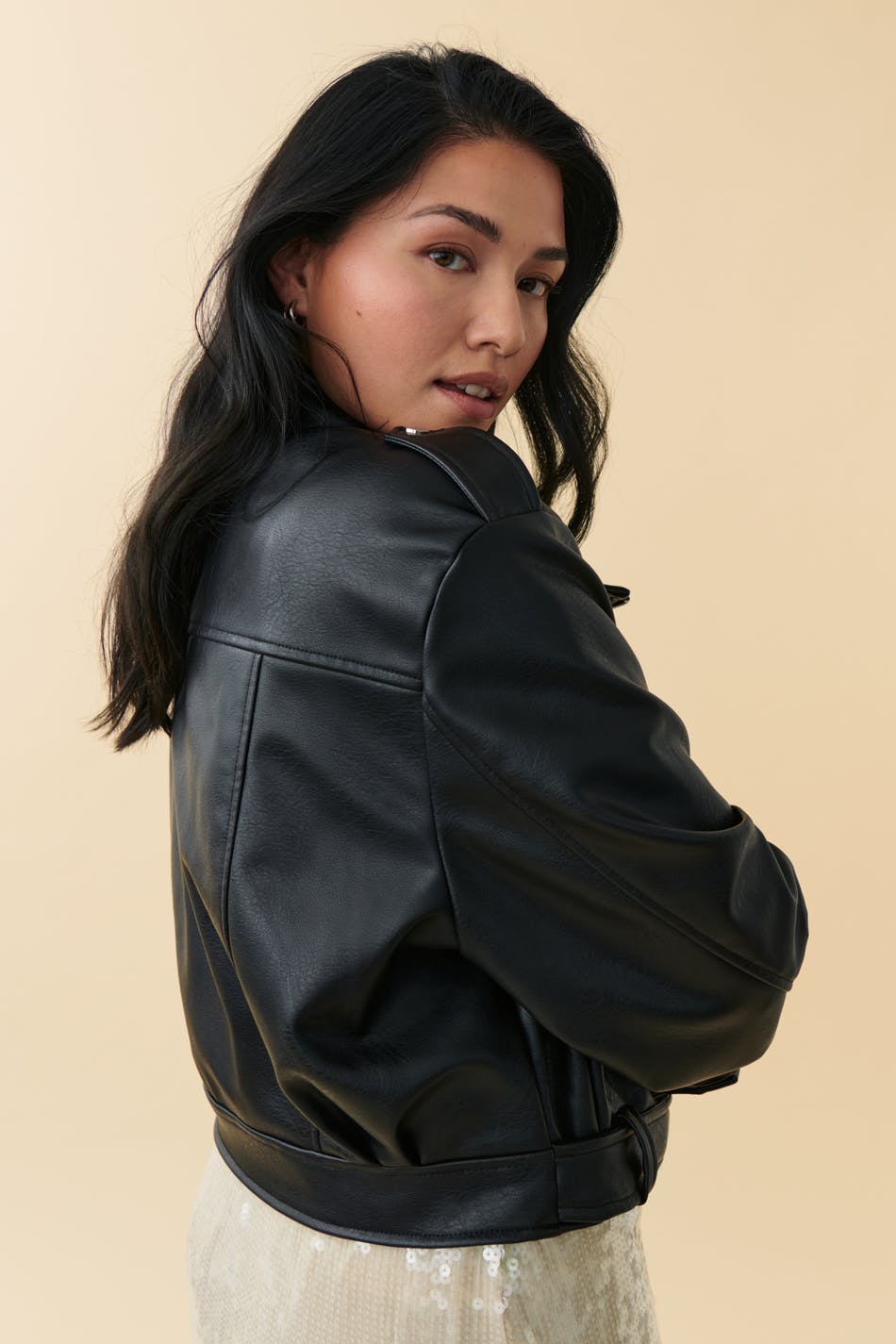 Amalia biker jacket - Noir