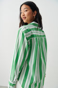 Poplin shirt - Green stripe
