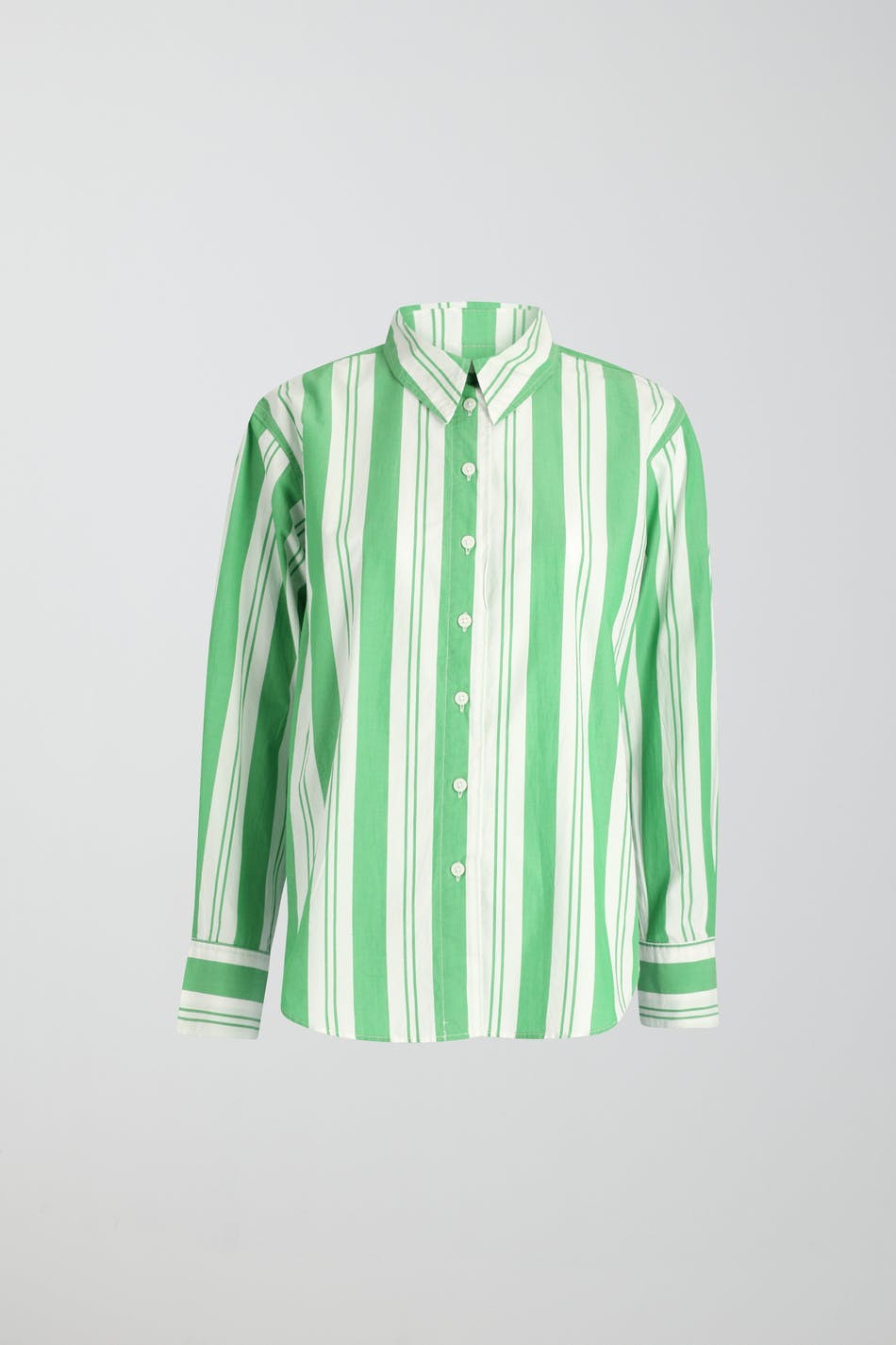 Poplin shirt - Green stripe