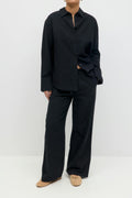 linen blend trousers - New linen beige
