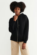 Oversized zip hoodie - Noir