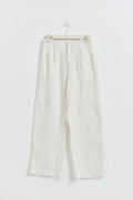 linen trousers - Noir