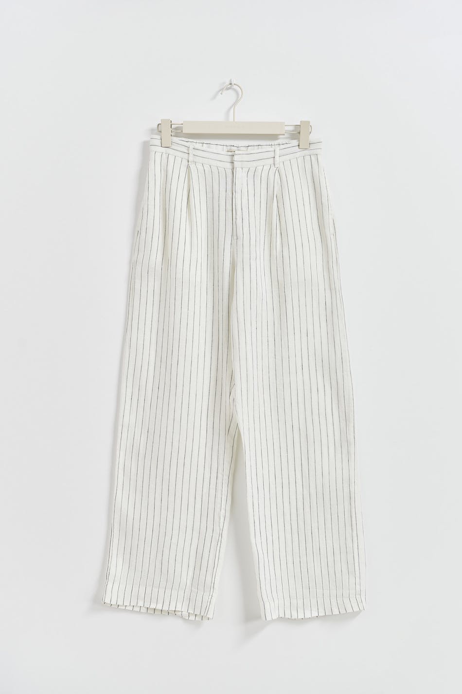 linen trousers - Noir