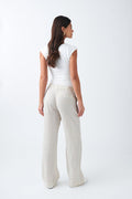 linen trousers - Lt linen beige