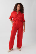 linen trousers - Noir
