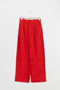linen trousers - Offwh/stripe