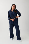 linen trousers - Noir