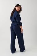 linen trousers - Noir