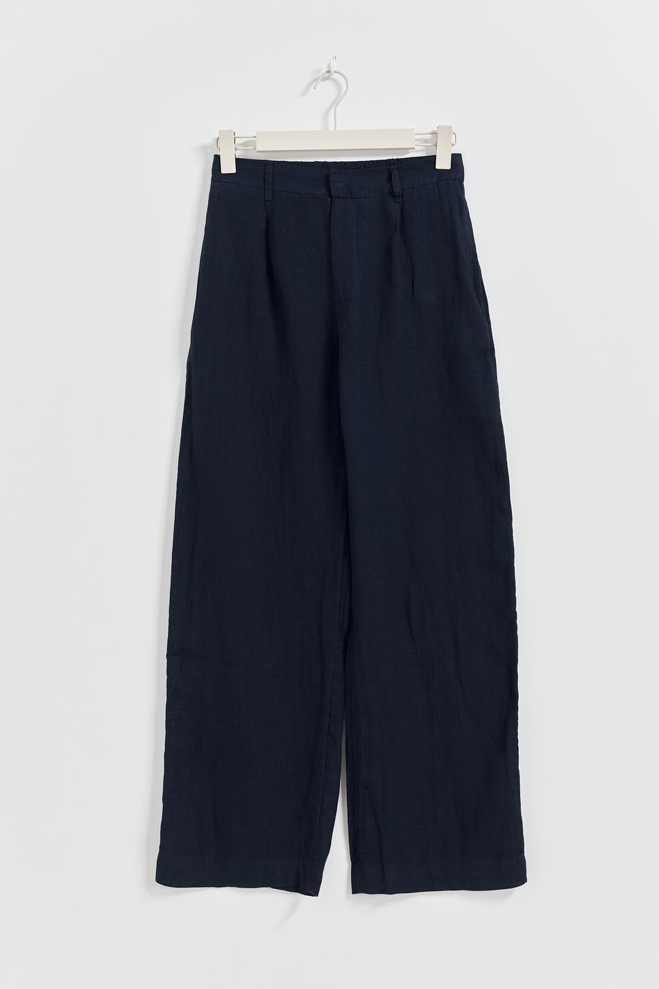 linen trousers - Noir