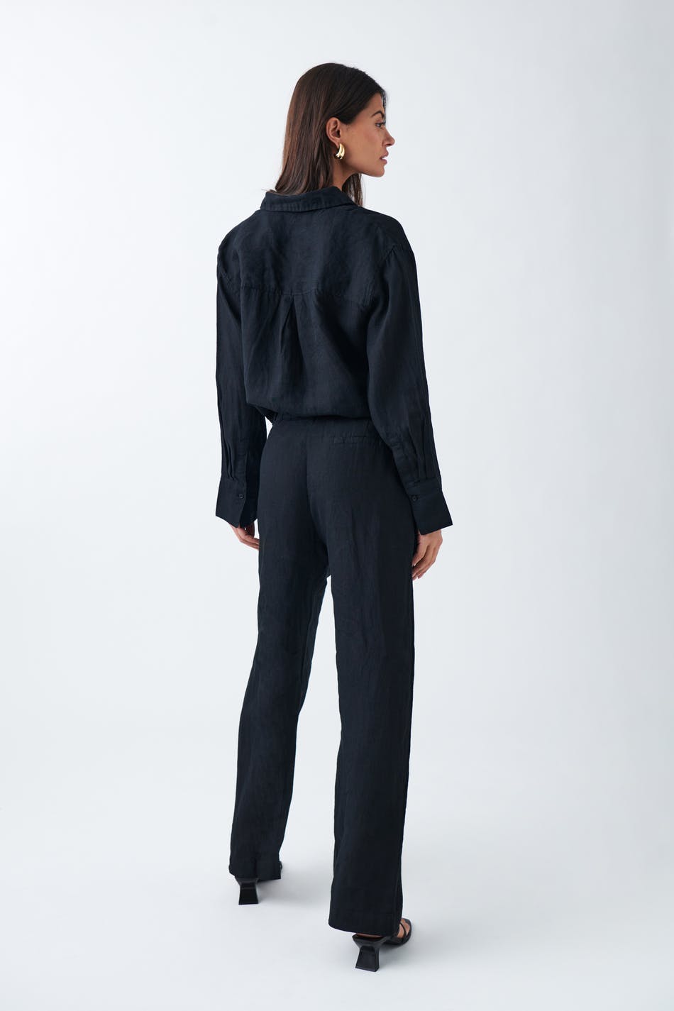 linen trousers - Blanc
