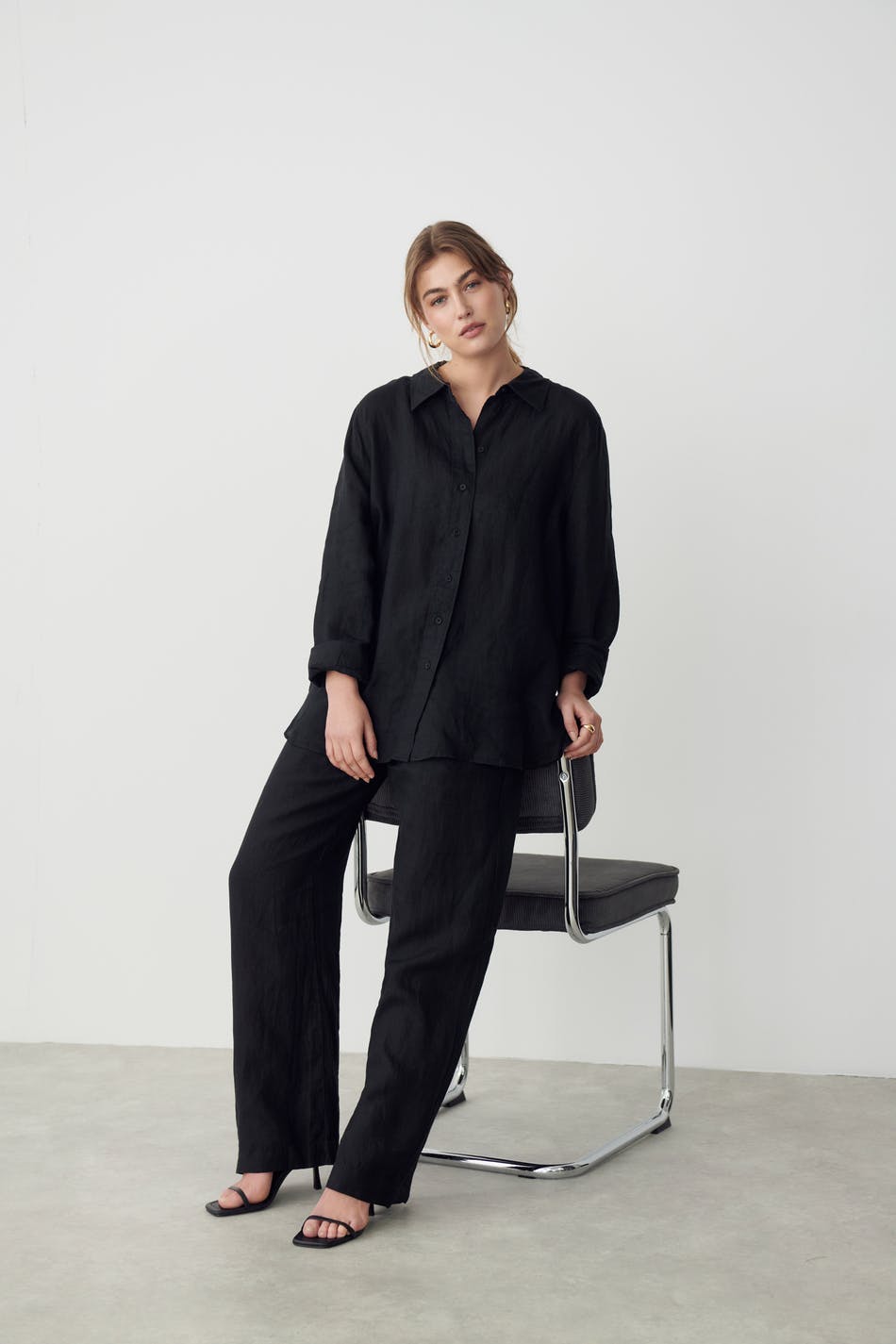 lovisa linen shirt - Lt linen beige