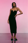 velvet dress - Noir