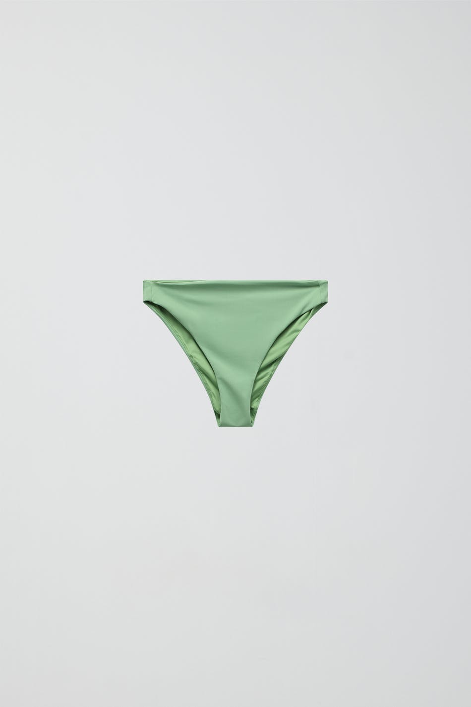 Rib highwaist bikini brief - Mineral green