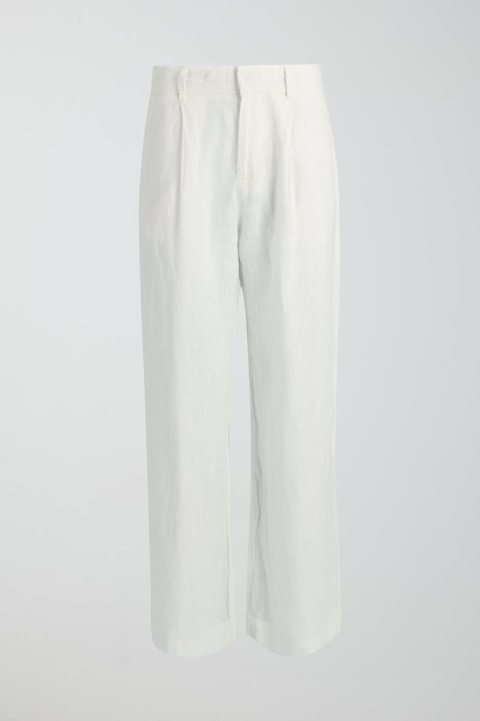 tall linen trousers - Noir