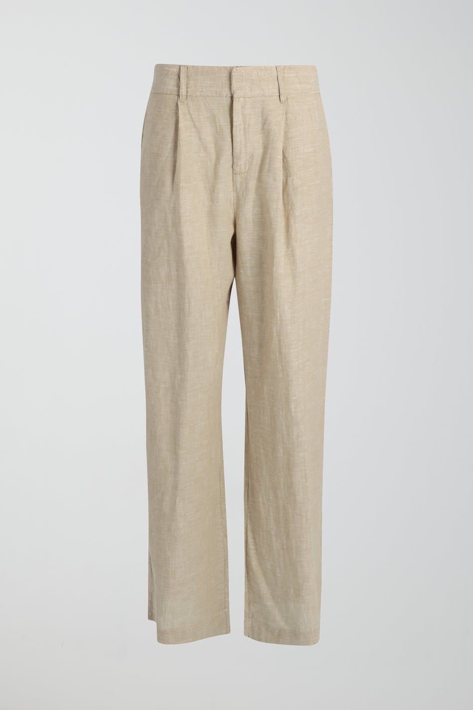 tall linen trousers - Noir