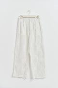 petite linen trousers - Lt linen beige
