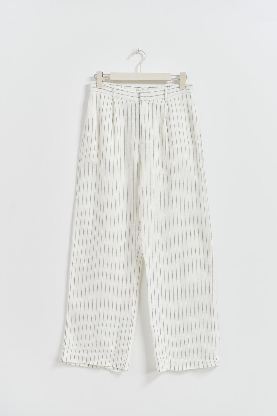 petite linen trousers - Lt linen beige