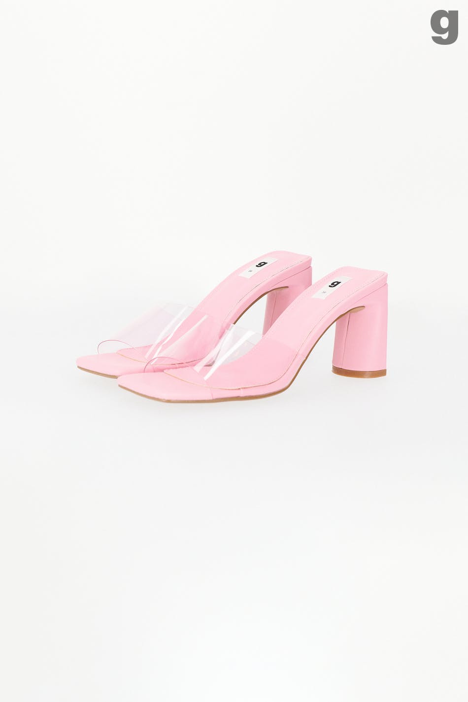 Plastic high heel sandals - Rose