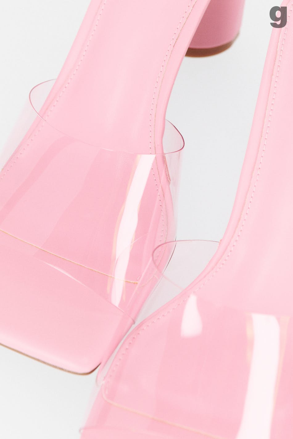 Plastic high heel sandals - Rose