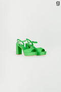 High heel platform sandals - Vert