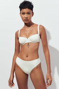 Ruched highwaist bikini brief - Cloud dancer