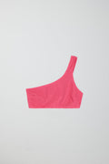 One shoulder bikini top - Azalea pink