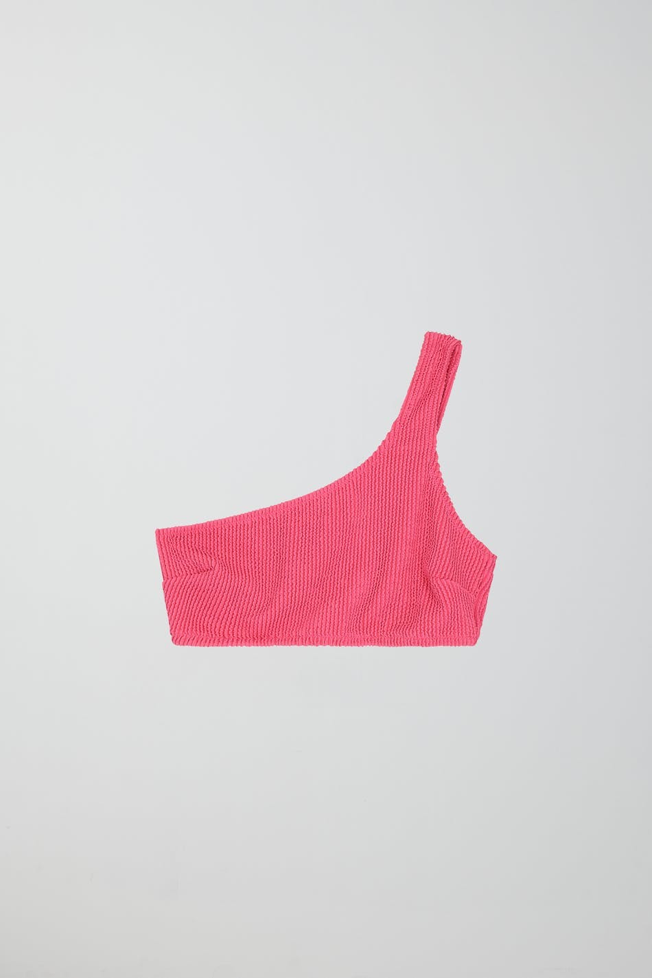 One shoulder bikini top - Azalea pink