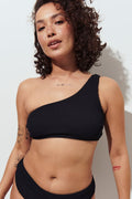 One shoulder bikini top - Azalea pink